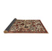 Sideview of Traditional Saffron Red Persian Rug, tr4367