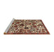 Sideview of Machine Washable Traditional Saffron Red Rug, wshtr4367