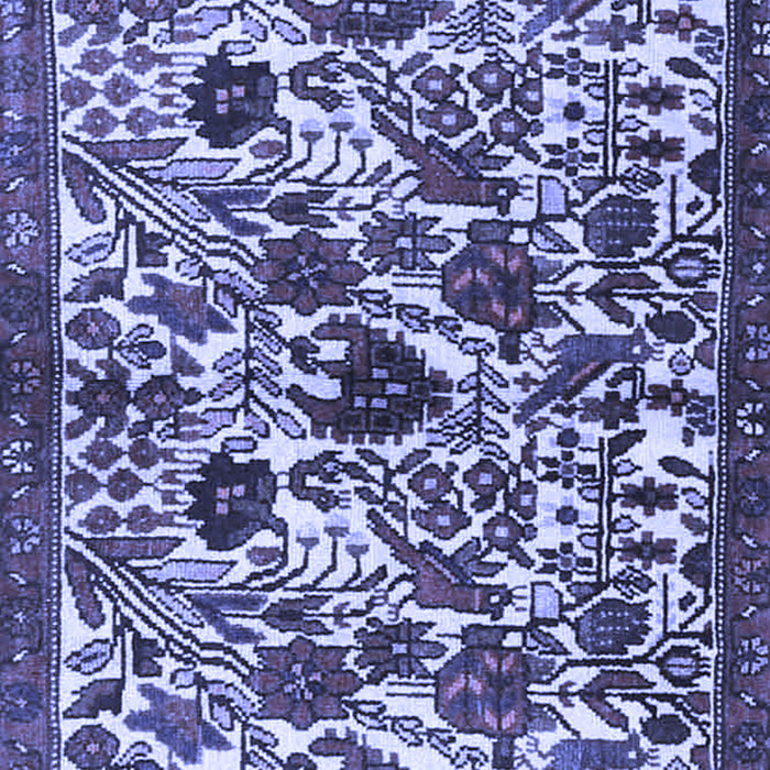 Machine Washable Persian Blue Traditional Rug, wshtr4367blu