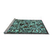 Sideview of Machine Washable Persian Light Blue Traditional Rug, wshtr4367lblu