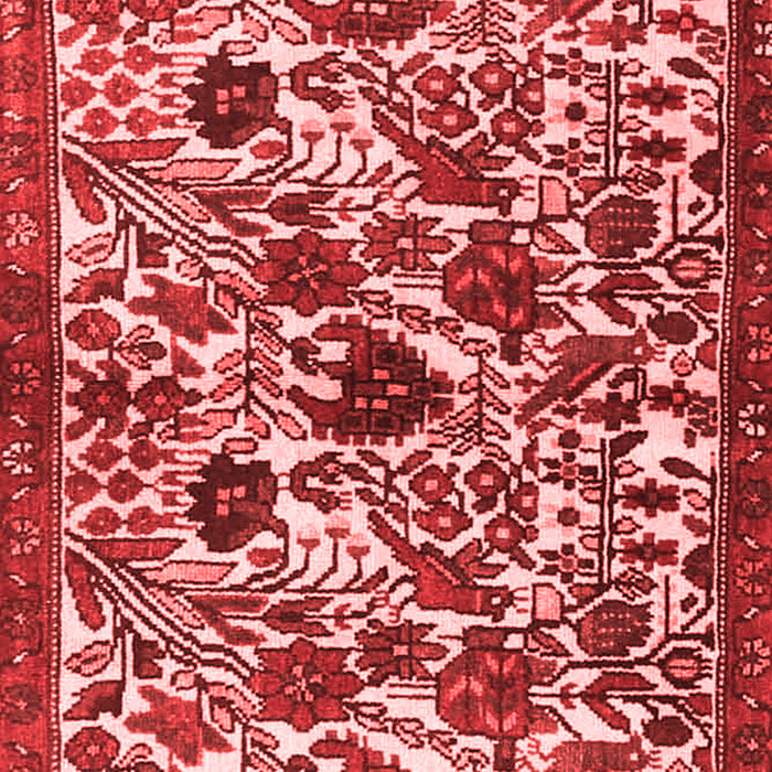 Machine Washable Persian Red Traditional Rug, wshtr4367red