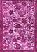 Machine Washable Persian Pink Traditional Rug, wshtr4367pnk