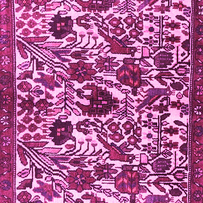 Machine Washable Persian Pink Traditional Rug, wshtr4367pnk