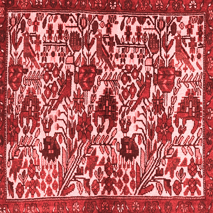 Machine Washable Persian Red Traditional Rug, wshtr4367red