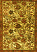 Machine Washable Persian Yellow Traditional Rug, wshtr4367yw