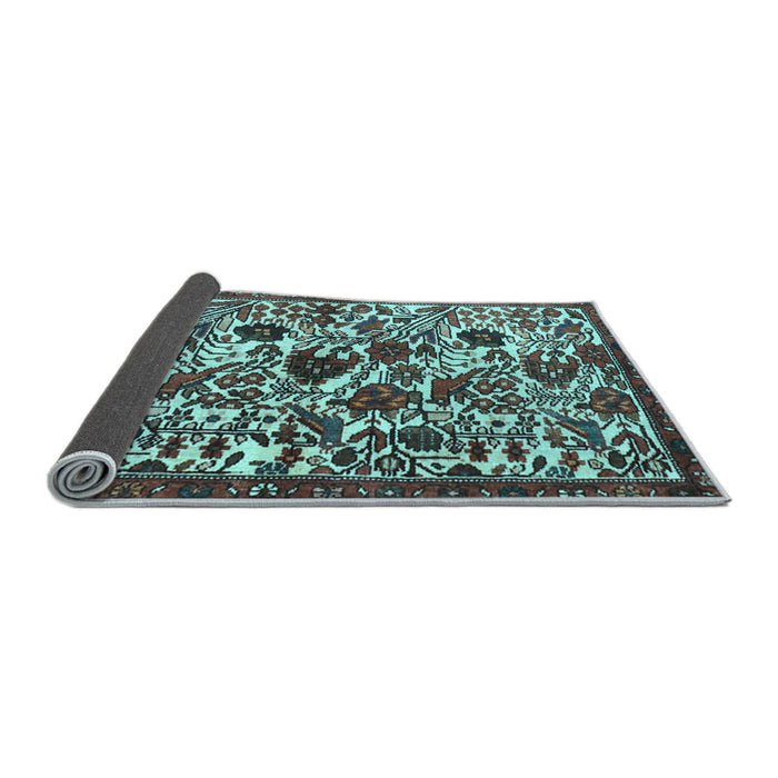 Sideview of Persian Light Blue Traditional Rug, tr4367lblu