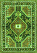 Medallion Green Traditional Rug, tr4368grn