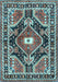 Medallion Light Blue Traditional Rug, tr4368lblu