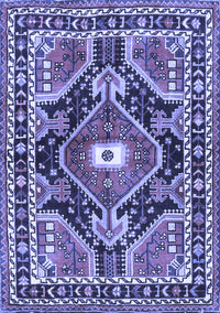 Medallion Blue Traditional Rug, tr4368blu