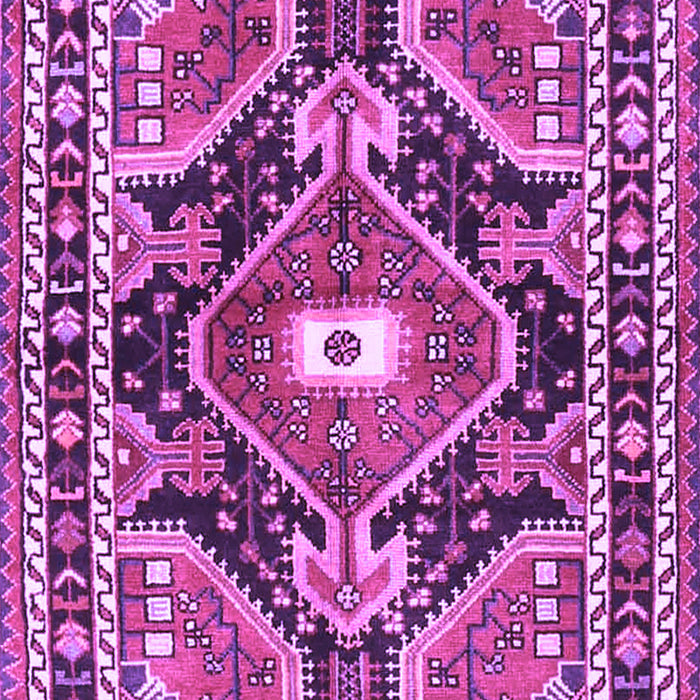 Machine Washable Medallion Purple Traditional Area Rugs, wshtr4368pur