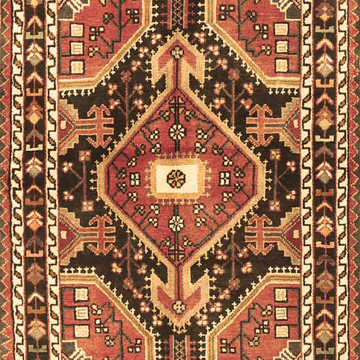Machine Washable Medallion Brown Traditional Rug, wshtr4368brn