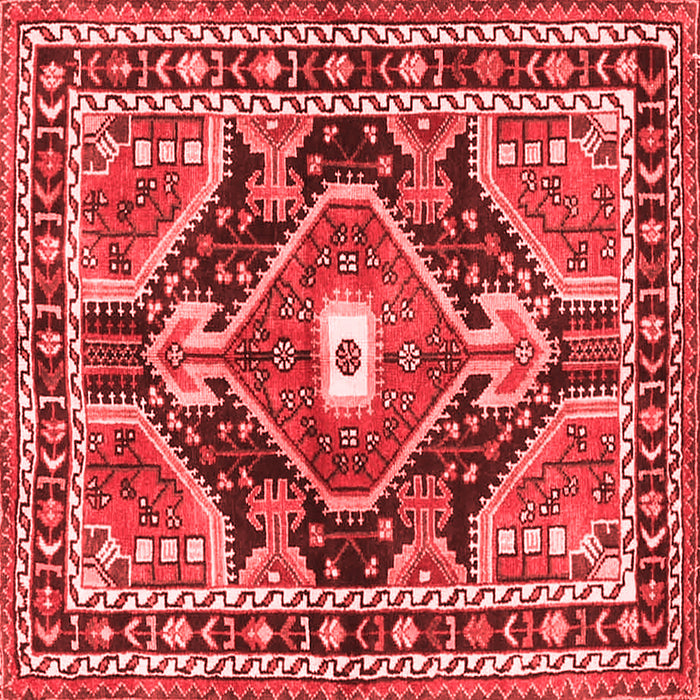Medallion Red Traditional Rug, tr4368red