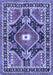 Medallion Blue Traditional Rug, tr4368blu