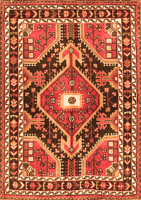 Medallion Orange Traditional Rug, tr4368org