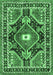 Medallion Emerald Green Traditional Rug, tr4368emgrn