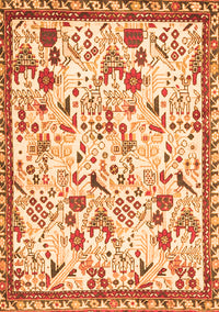 Animal Orange Traditional Rug, tr4369org