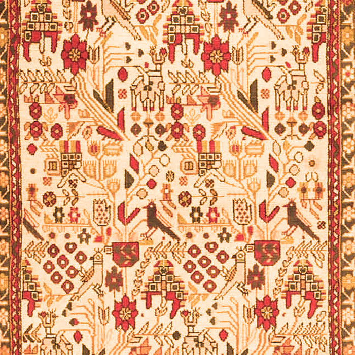 Animal Orange Traditional Rug, tr4369org