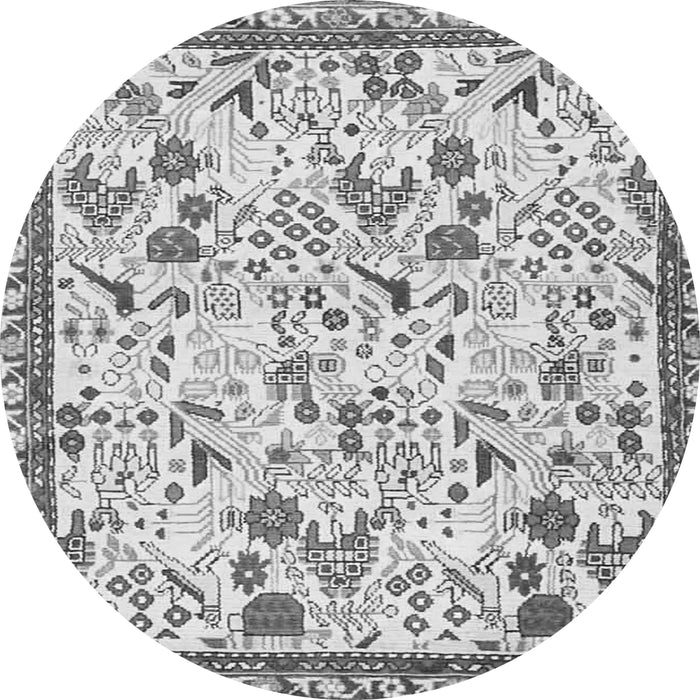 Square Animal Gray Traditional Rug, tr4369gry