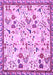 Machine Washable Animal Purple Traditional Area Rugs, wshtr4369pur