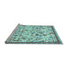 Sideview of Machine Washable Animal Light Blue Traditional Rug, wshtr4369lblu