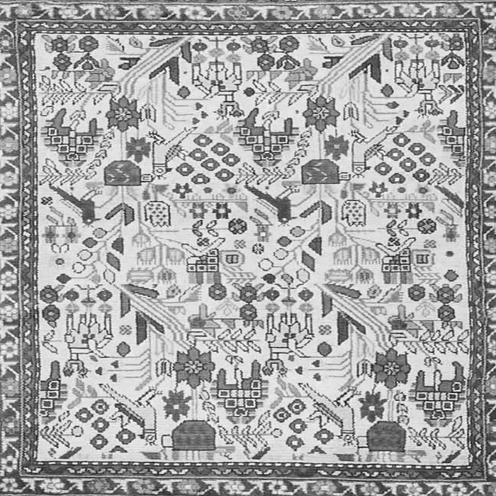 Serging Thickness of Animal Gray Traditional Rug, tr4369gry
