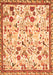 Serging Thickness of Machine Washable Animal Orange Traditional Area Rugs, wshtr4369org
