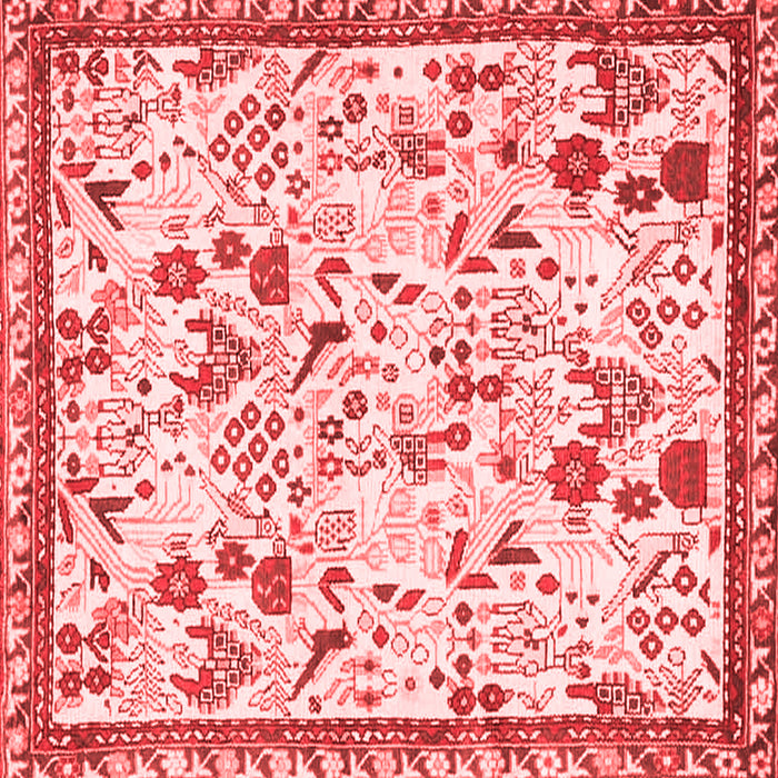 Machine Washable Animal Red Traditional Rug, wshtr4369red