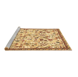 Sideview of Machine Washable Animal Brown Traditional Rug, wshtr4369brn
