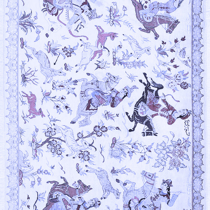 Animal Blue Traditional Rug, tr436blu