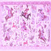 Square Machine Washable Animal Purple Traditional Area Rugs, wshtr436pur