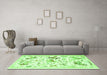 Machine Washable Animal Green Traditional Area Rugs in a Living Room,, wshtr436grn