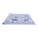 Sideview of Machine Washable Animal Blue Traditional Rug, wshtr436blu