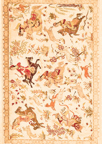 Animal Orange Traditional Rug, tr436org