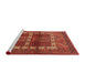Sideview of Machine Washable Traditional Red Rug, wshtr437