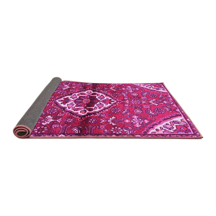 Sideview of Medallion Pink Traditional Rug, tr4370pnk