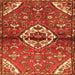 Serging Thickness of Medallion Orange Traditional Rug, tr4370org