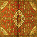 Square Medallion Yellow Traditional Rug, tr4370yw