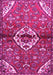 Medallion Pink Traditional Rug, tr4370pnk