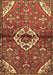 Machine Washable Medallion Brown Traditional Rug, wshtr4370brn