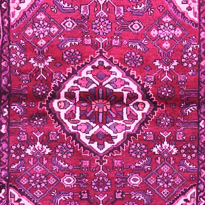 Machine Washable Medallion Pink Traditional Rug, wshtr4370pnk