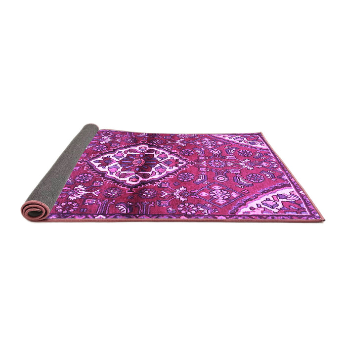 Sideview of Medallion Purple Traditional Rug, tr4370pur