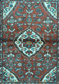 Medallion Light Blue Traditional Rug, tr4370lblu