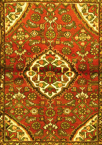 Medallion Yellow Traditional Rug, tr4370yw