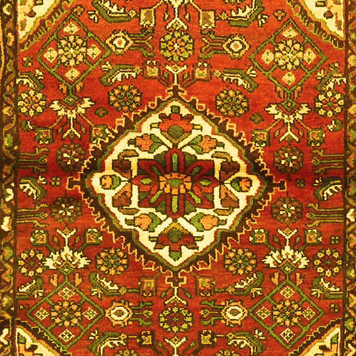 Medallion Yellow Traditional Rug, tr4370yw