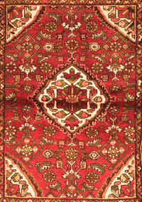 Medallion Orange Traditional Rug, tr4370org