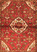 Medallion Orange Traditional Rug, tr4370org