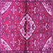 Square Medallion Pink Traditional Rug, tr4370pnk