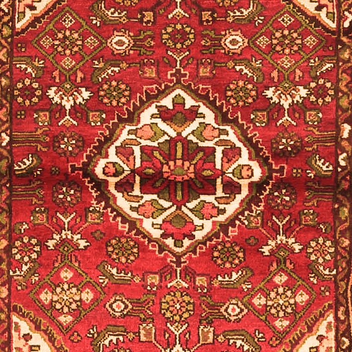 Serging Thickness of Machine Washable Medallion Orange Traditional Area Rugs, wshtr4370org