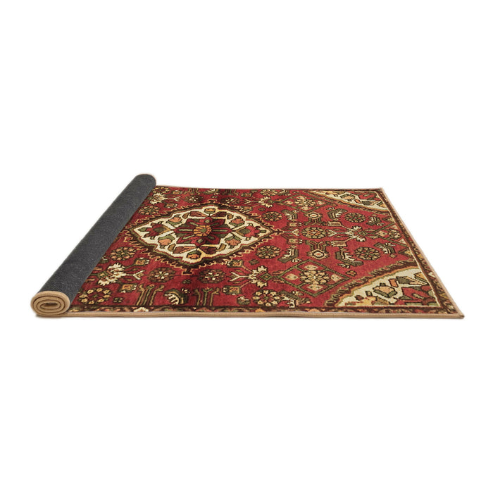Sideview of Medallion Brown Traditional Rug, tr4370brn