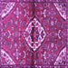 Square Medallion Purple Traditional Rug, tr4370pur